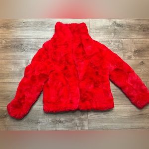 Red Faux Fur Jacket